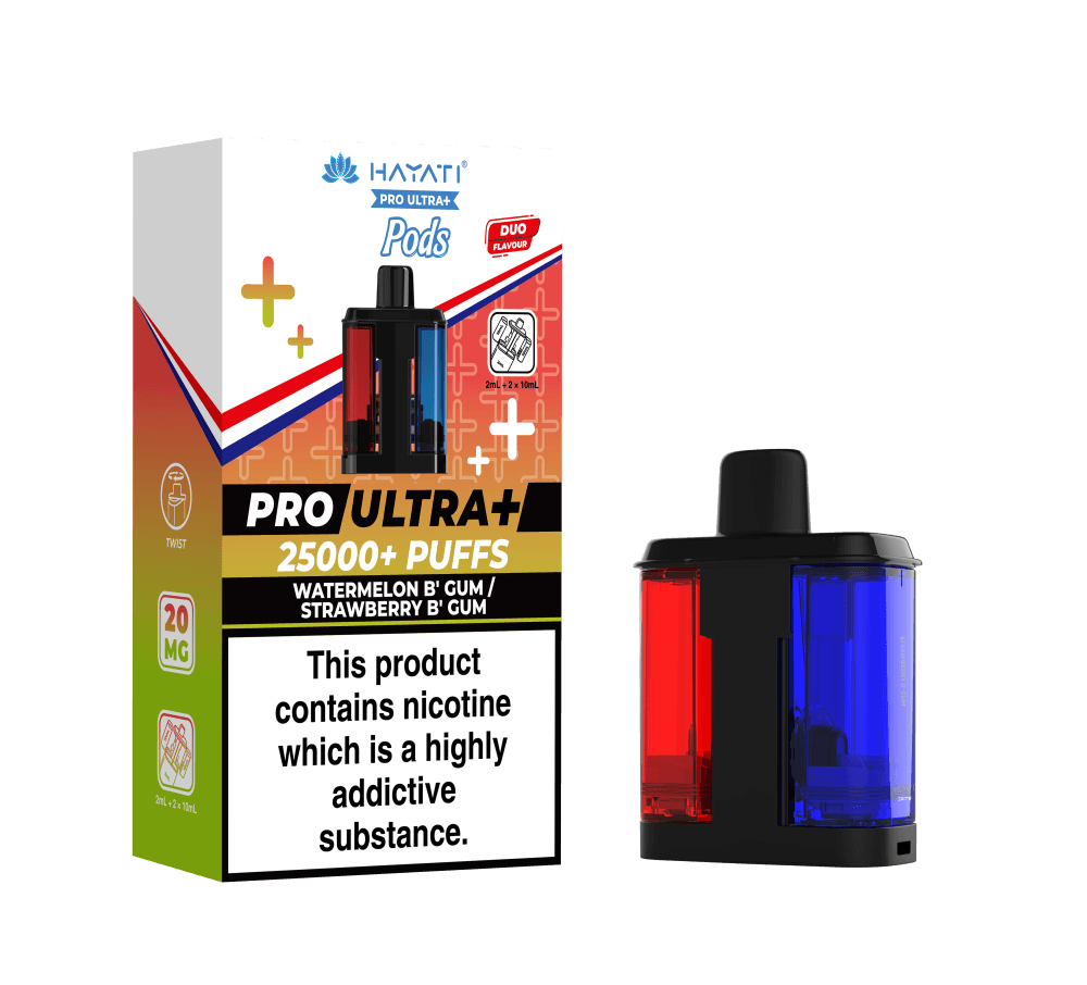  Watermelon Bubblegum / Strawberry Bubblegum Hayati Pro Ultra Plus 25K Pods