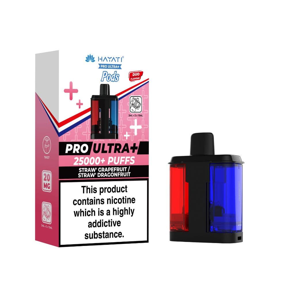  Strawberry Grapefruit / Strawberry Dragonfruit Hayati Pro Ultra Plus 25K Pods