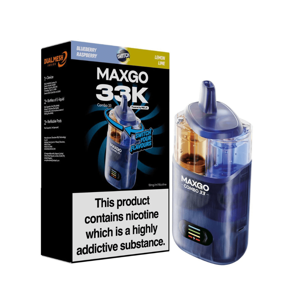  Blueberry Raspberry / Lemon Lime Maxgo 33k Prefilled Vape Kit