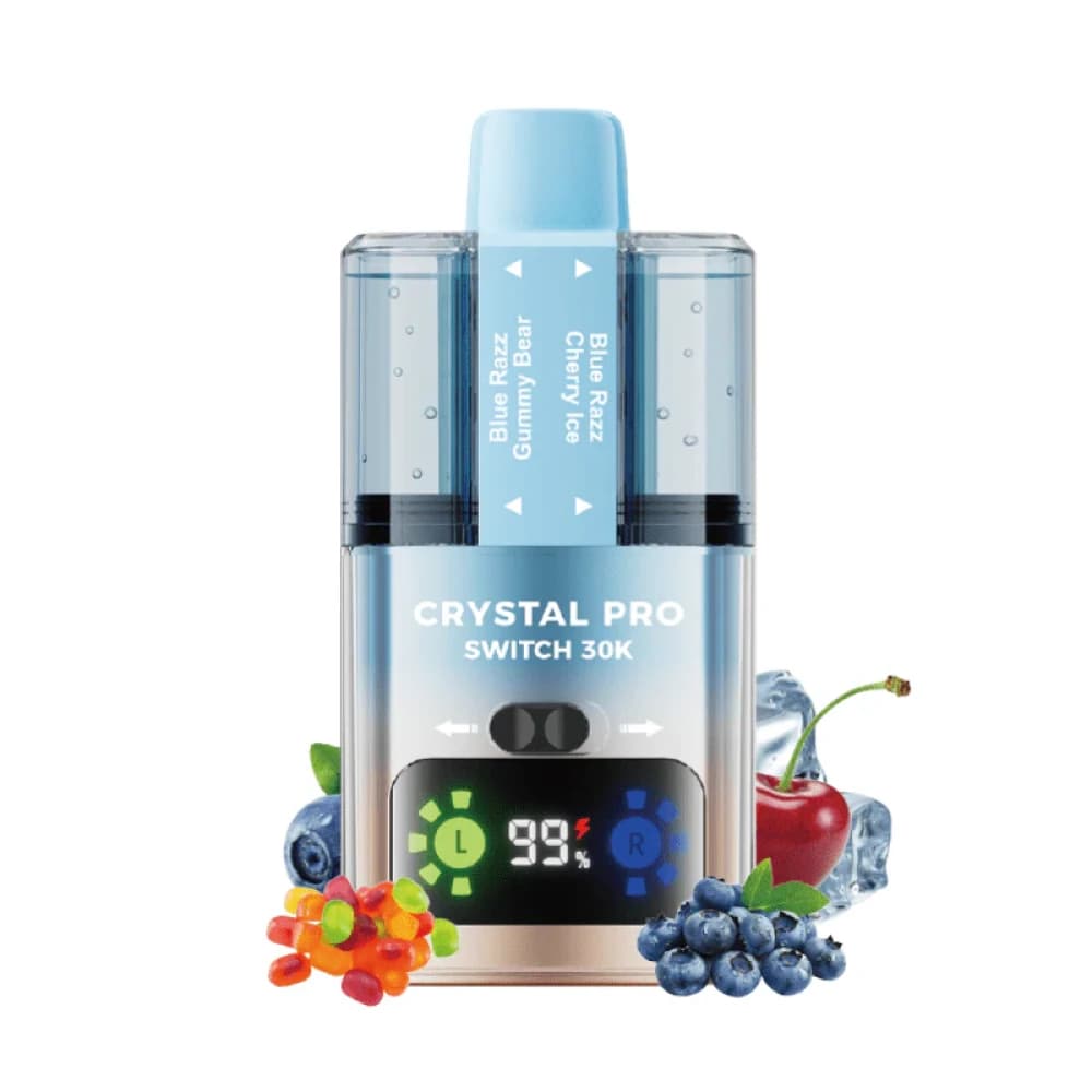  Blue Razz Gummy Bear / Blue Razz Cherry Ice Crystal Pro Switch 30k Prefilled Vape Kit