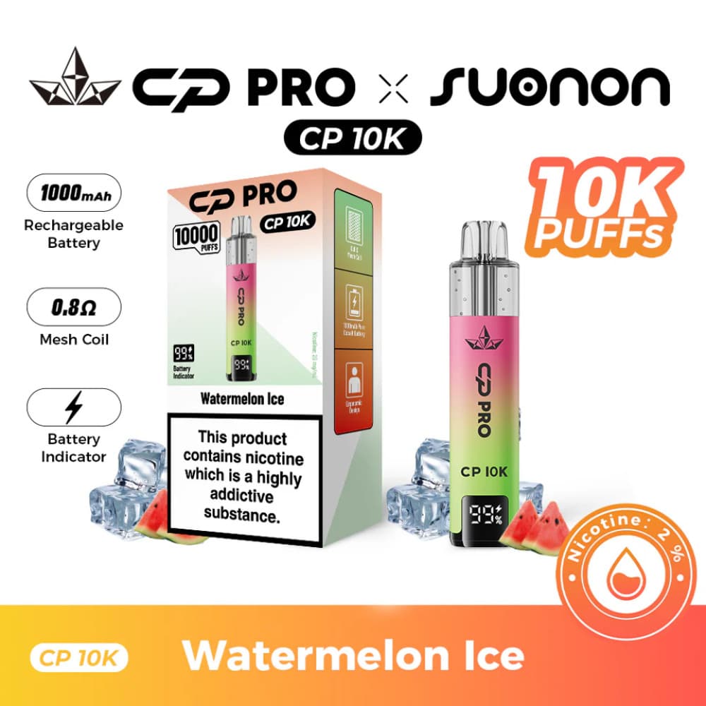  Watermelon Ice Crystal Pro CP 10k Prefilled Pod Vape Kit