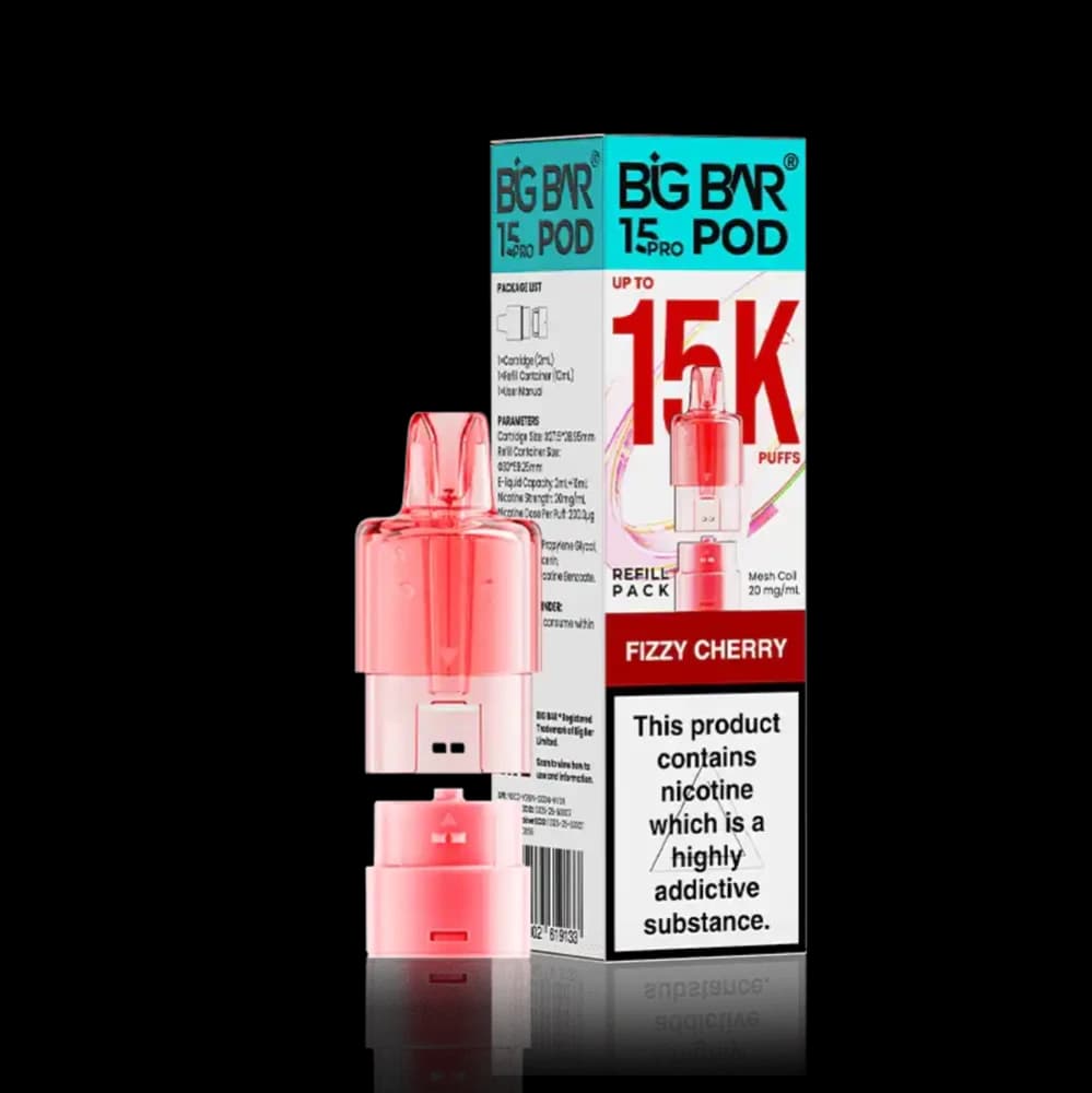 Fizzy Cherry Big Bar Pro 15k Refill Pods