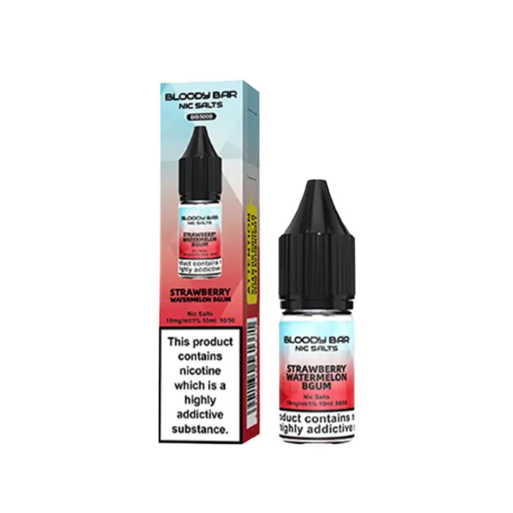  Strawberry Watermelon Bgum / 20mg Bloody Bar Nic Salts e liquids 10ml
