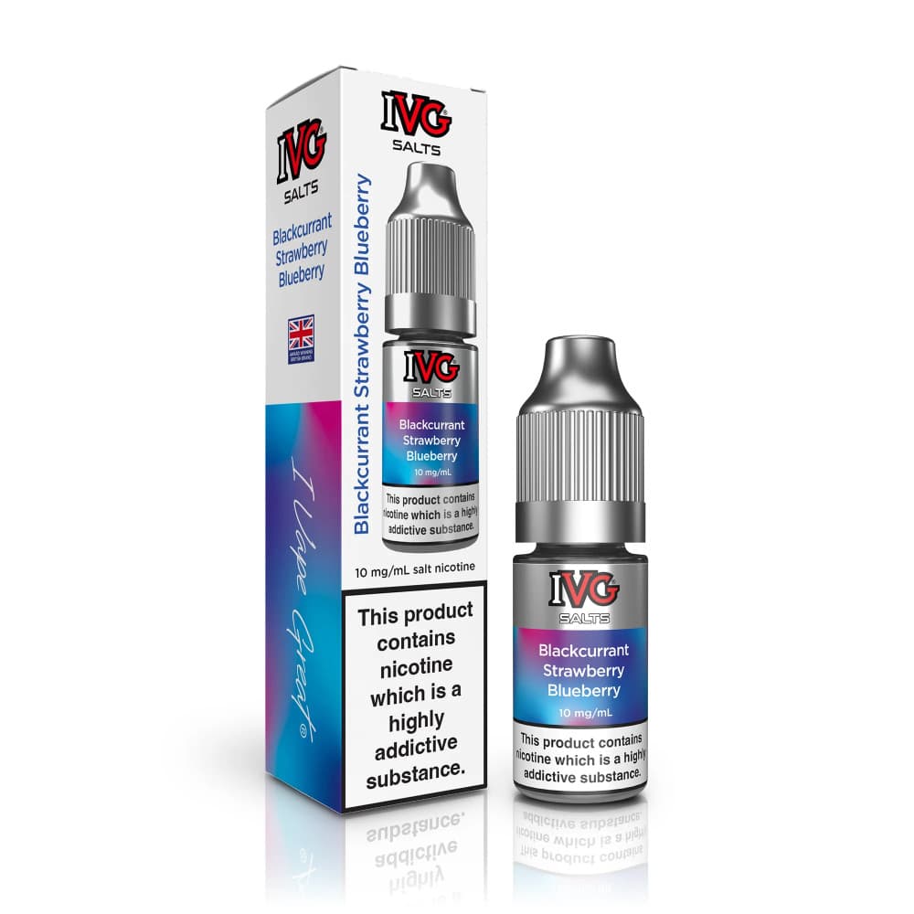  Blackcurrant Strawberry Blueberry / 10mg IVG Salt e liquids 10ml