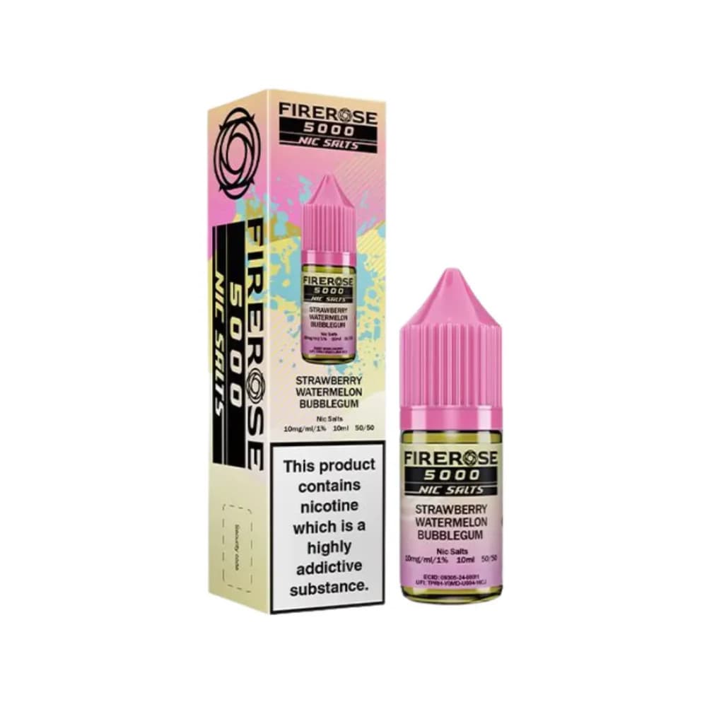  Strawberry Watermelon Bubblegum / 10mg Firerose 5000 Nic Salts e liquids 10ml
