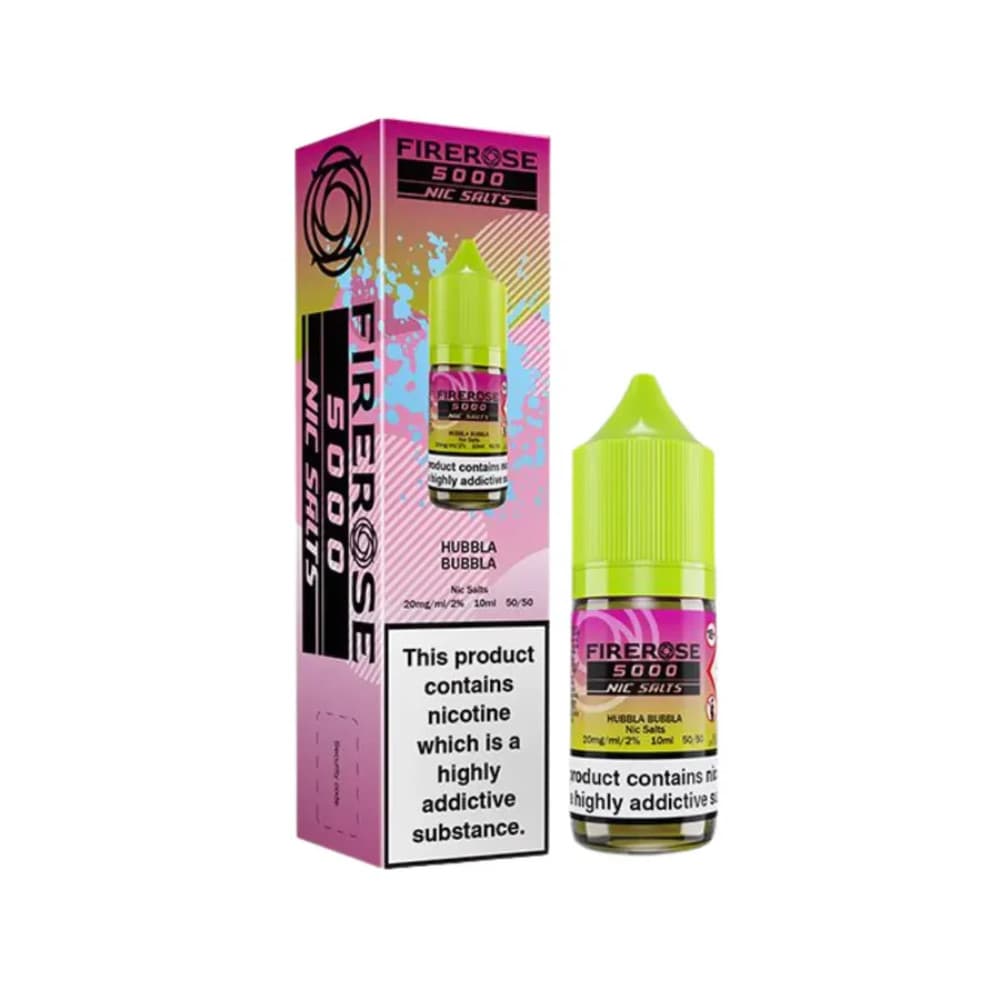  Hubba Bubba / 10mg Firerose 5000 Nic Salts e liquids 10ml