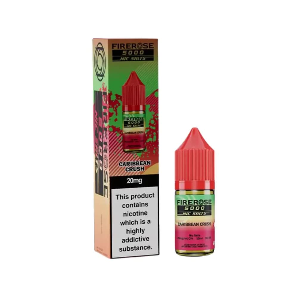  Caribbean Crush / 10mg Firerose 5000 Nic Salts e liquids 10ml