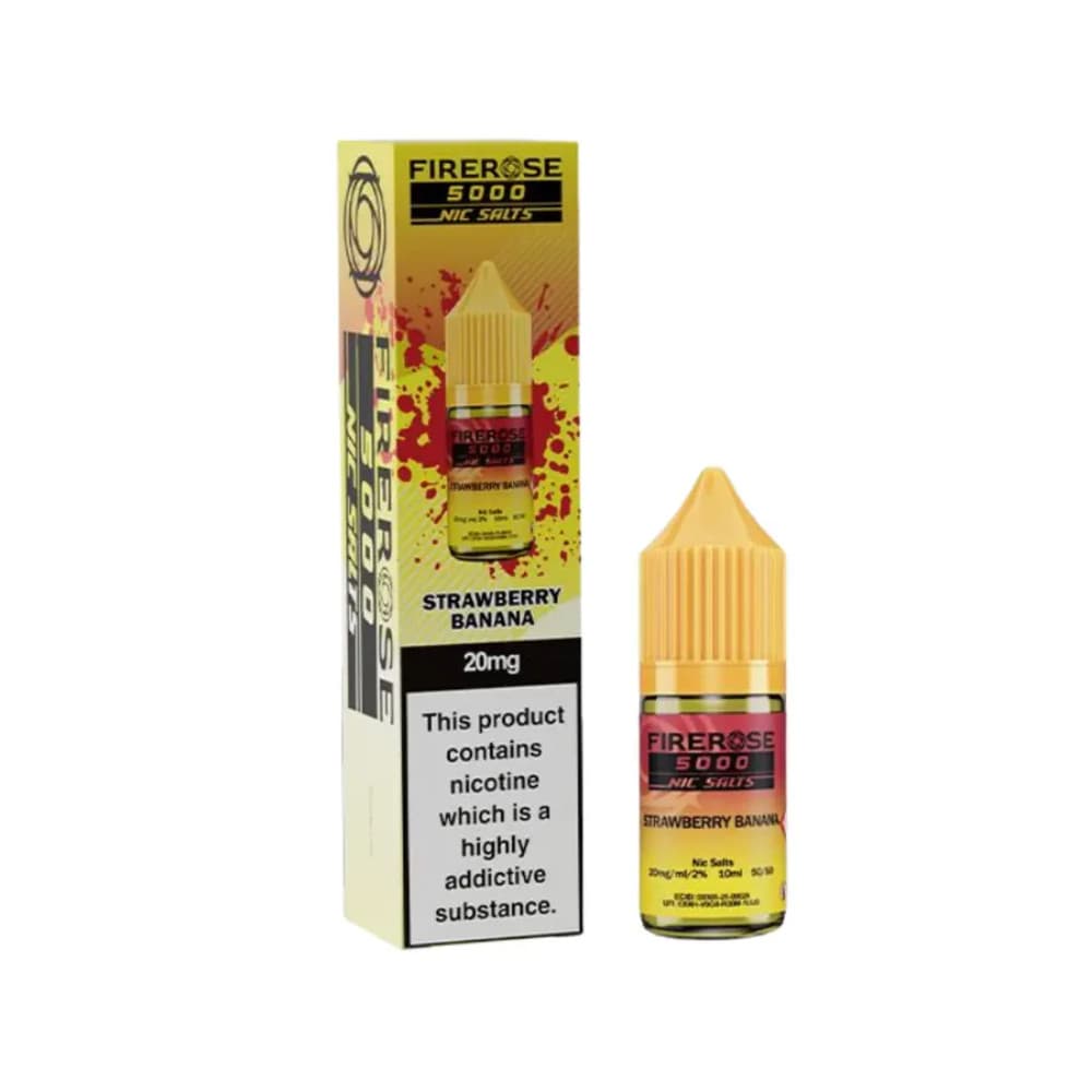  Strawberry Banana / 10mg Firerose 5000 Nic Salts e liquids 10ml