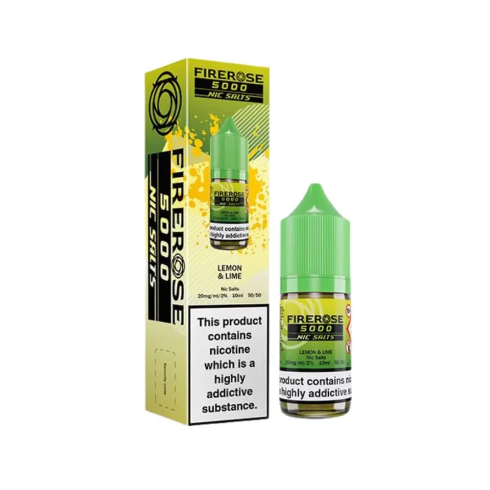  Lemon & Lime / 10mg Firerose 5000 Nic Salts e liquids 10ml