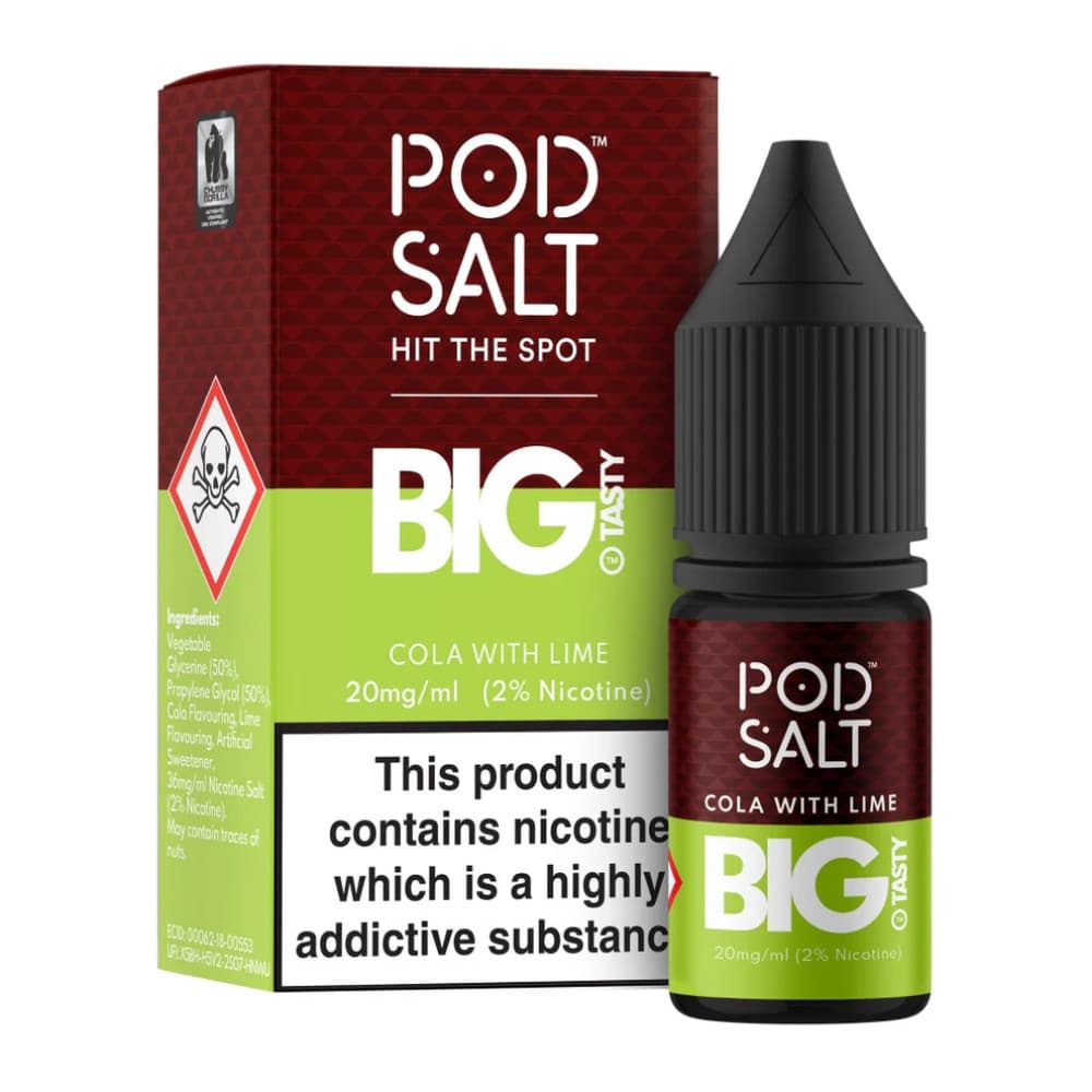 Big Tasty - Cola Lime / 11mg Pod Salt Fusions Nic Salts e liquids 10ml