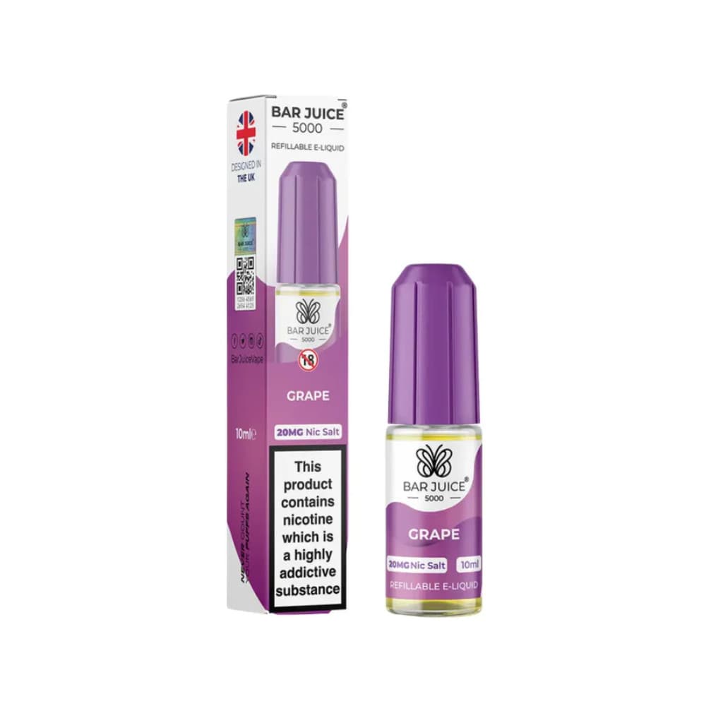  Grape / 10mg Bar Juice Nic Salts E-Liquids 10ml