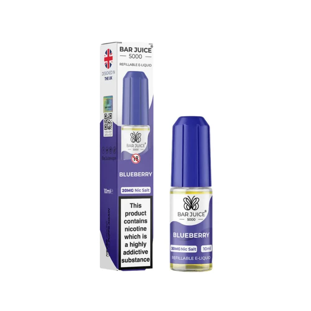  Blueberry / 10mg Bar Juice Nic Salts E-Liquids 10ml