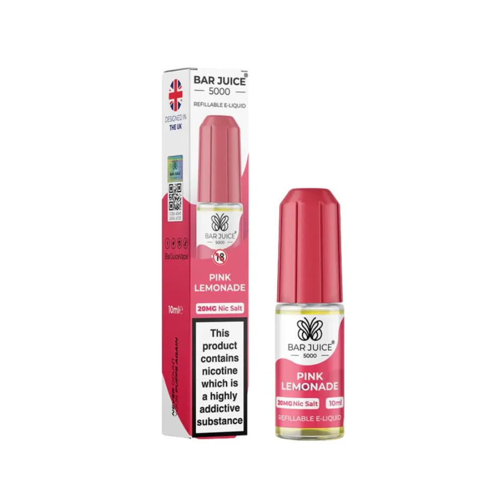  Pink Lemonade / 10mg Bar Juice Nic Salts E-Liquids 10ml