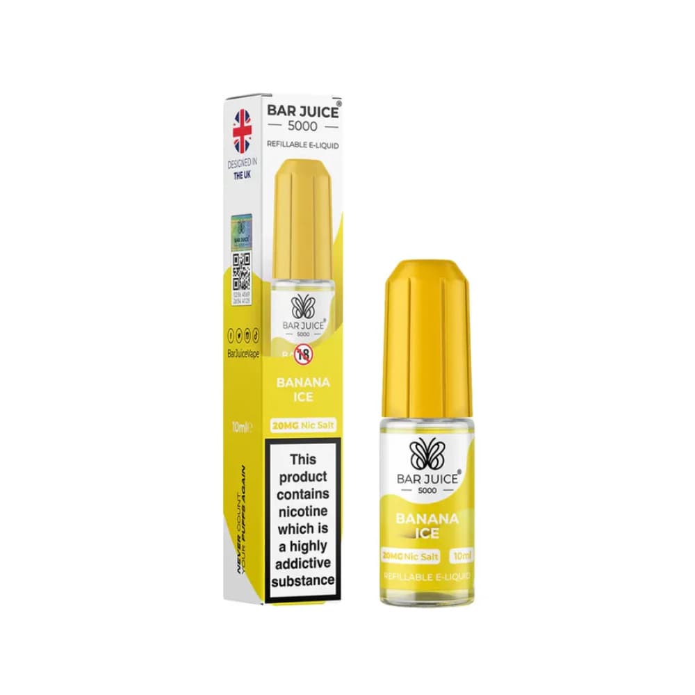 Banana Ice / 10mg Bar Juice Nic Salts E-Liquids 10ml