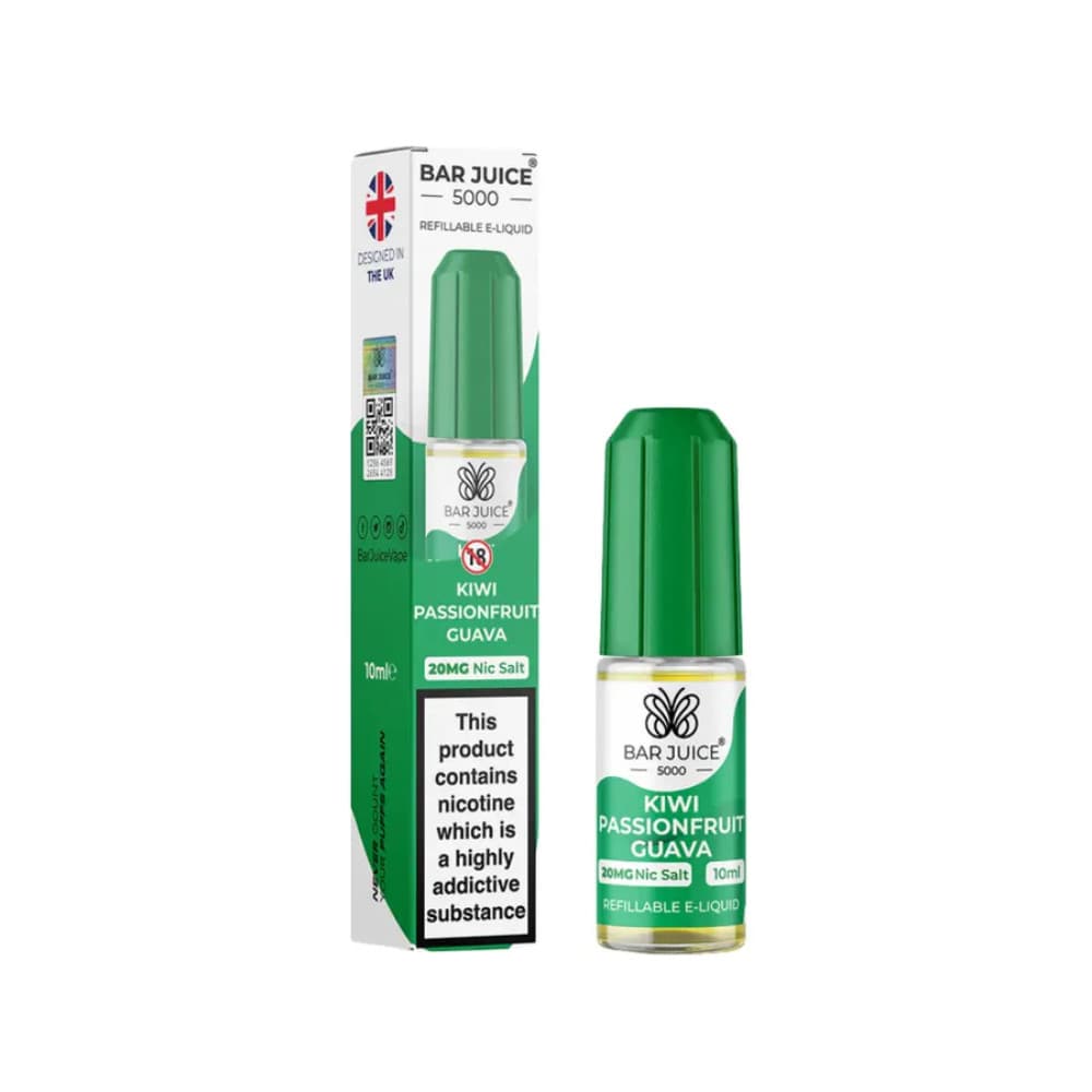  Kiwi Passionfruit Guava / 10mg Bar Juice Nic Salts E-Liquids 10ml