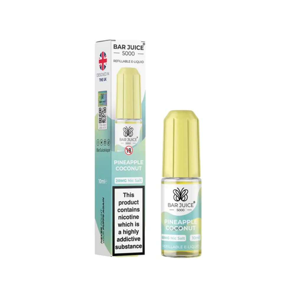  Pineapple Coconut / 20mg Bar Juice Nic Salts E-Liquids 10ml