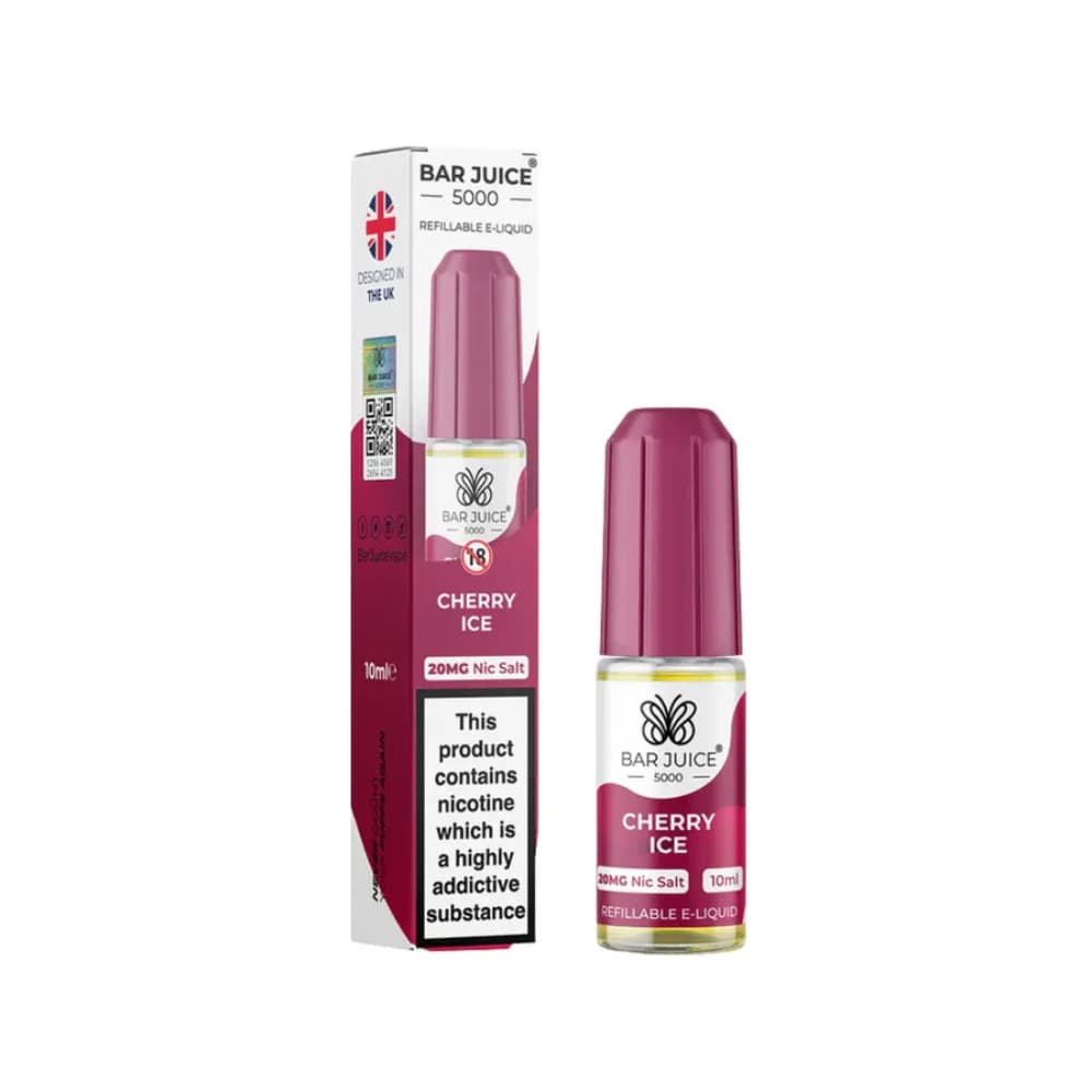  Cherry Ice / 20mg Bar Juice Nic Salts E-Liquids 10ml