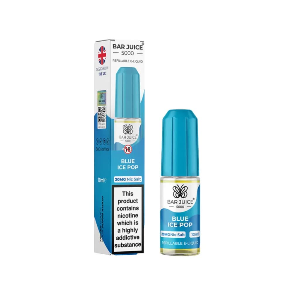  Blue Ice Pop / 20mg Bar Juice Nic Salts E-Liquids 10ml