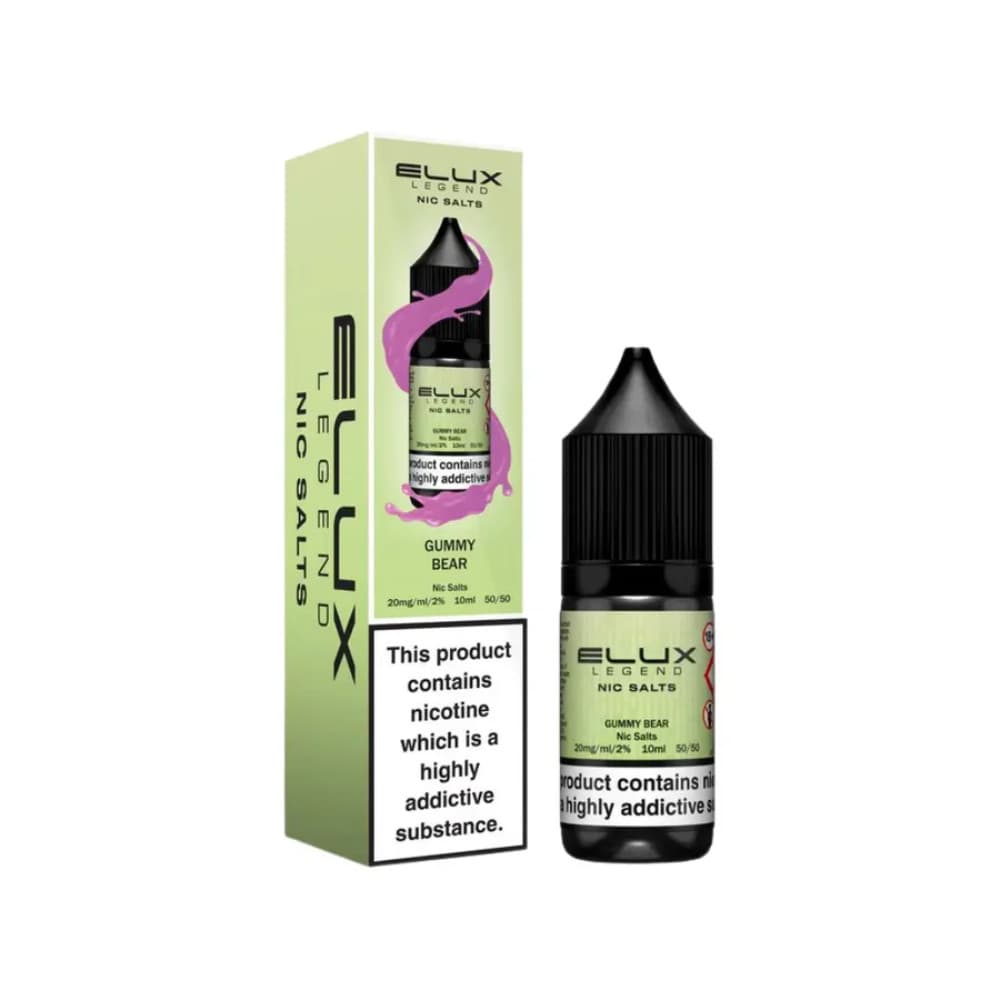  Gummy Beaer / 20mg Elux Legend Nic Salts E-Liquids 10ml