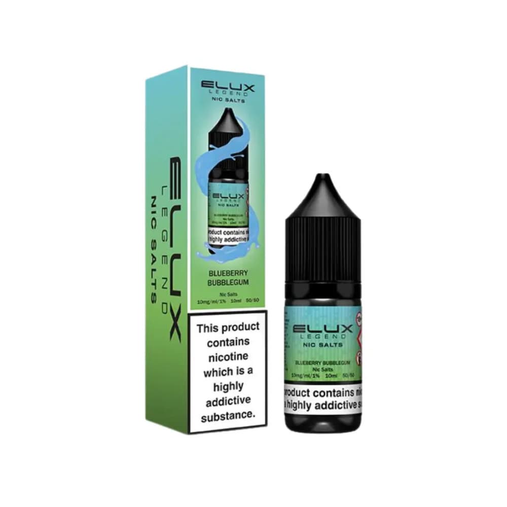  Blueberry Bubble Gum / 20mg Elux Legend Nic Salts E-Liquids 10ml