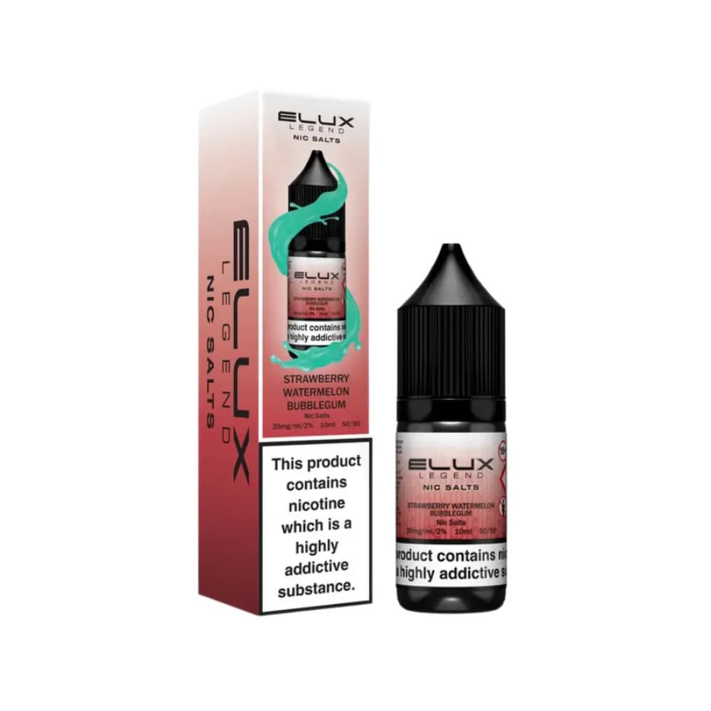  Strawberry Watermelon Bubble Gum / 20mg Elux Legend Nic Salts E-Liquids 10ml