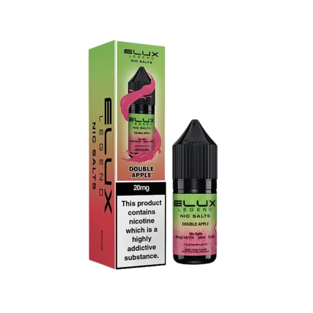  Double Apple / 20mg Elux Legend Nic Salts E-Liquids 10ml