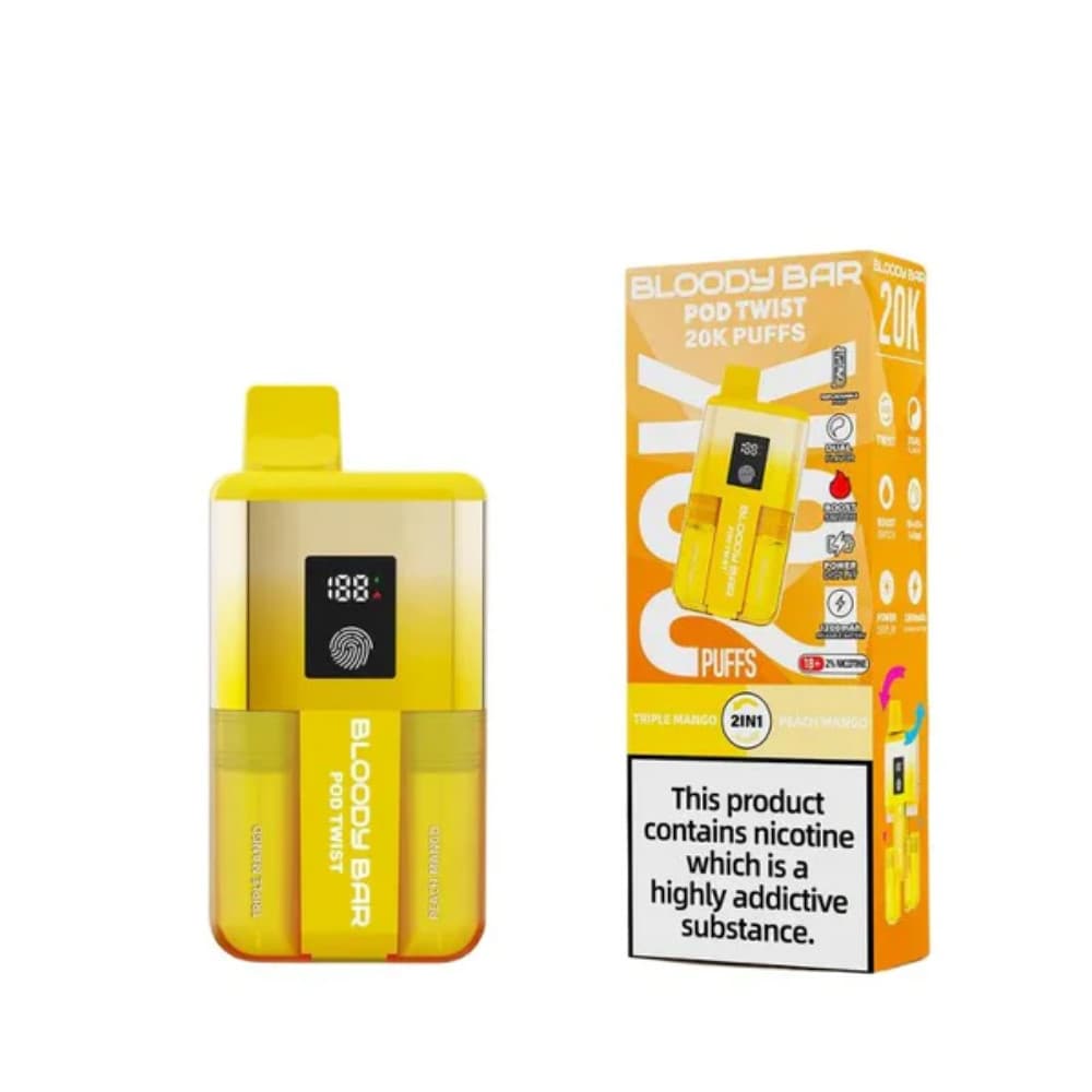  Triple Mango / Fizzy Cherry Bloody Bar Twist 20k Prefilled Pod Vape Kit