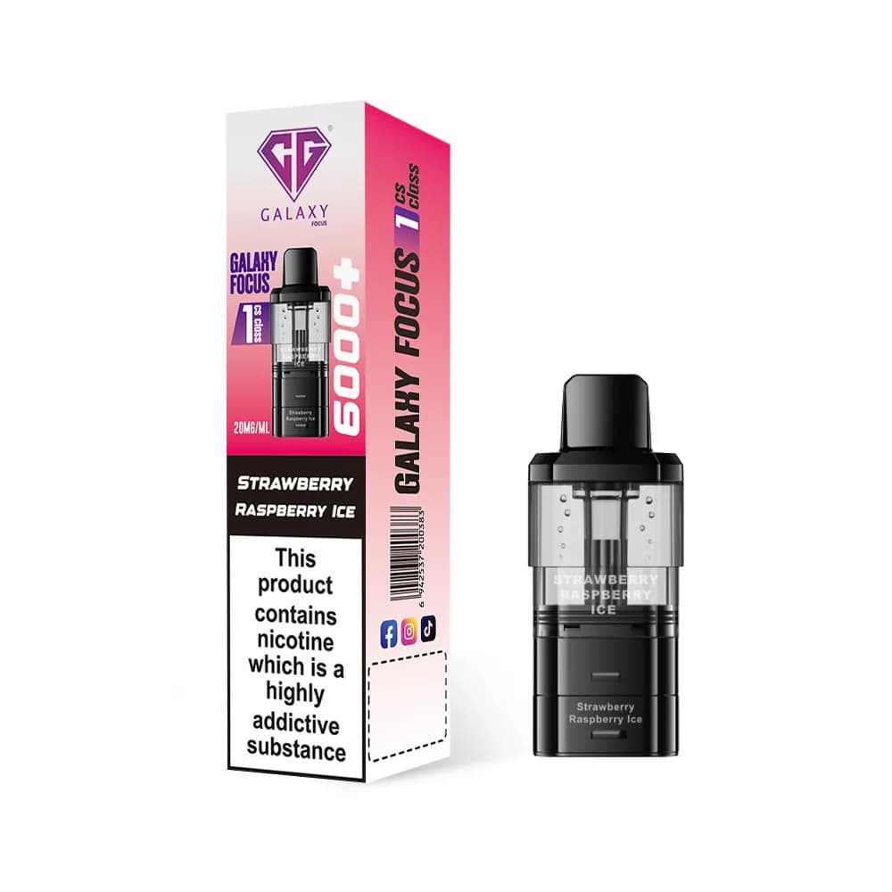  Strawberry Raspberry Ice Crystal Galaxy Focus 6k Refill Pods