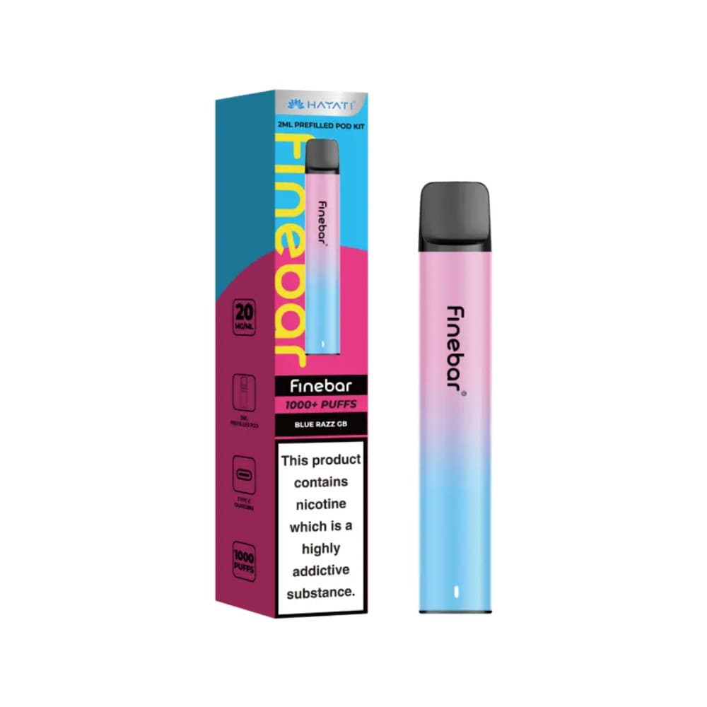  Blue Razz GB Hayati Finebar 1000 Prefilled Vape Kit